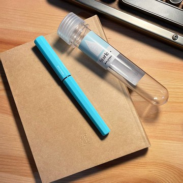 文聚 × 白金 STARLET 小流星 鋼筆 筆記本組 /天藍