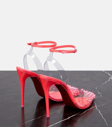 Christian Louboutin Spikoo 100 PVC and leather pumps