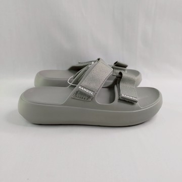 KANGOL 袋鼠 6455162171  男女 拖鞋 涼鞋 運動 休閒 魔鬼氈 灰綠【iSport愛運動】