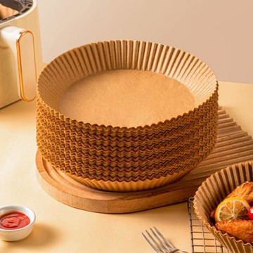 魔幻廚房空氣炸鍋專用硅油紙燒烤烘焙吸油紙食物托盤紙墊圓形家用