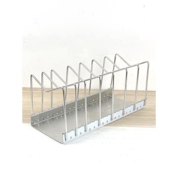 不銹鋼加厚砧板架烤盤架餐盤碟子菜板收納架可調間距置物架瀝水架