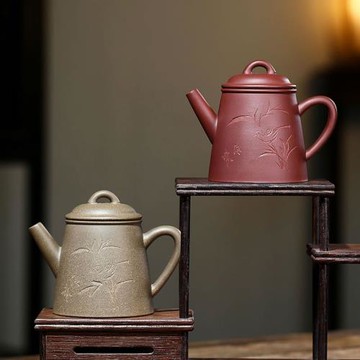 高石瓢球孔紫砂壺宜興名家純全手工原礦老紫青段泥功夫小品泡茶具