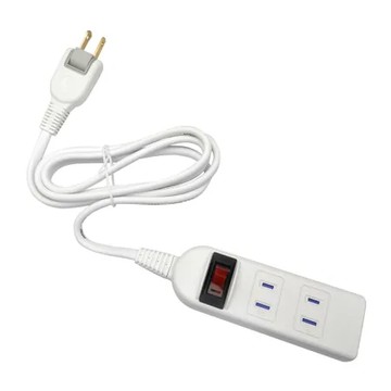 【明家Mayka】C1523S-6 2孔1開3插6尺 防塵孔 延長線1.8m(180度 平貼插頭 中繼線 電源線)