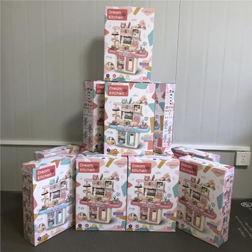 跨境寶寶廚房玩具套裝仿真廚具能做飯煮飯兒童大號女孩過家家玩具