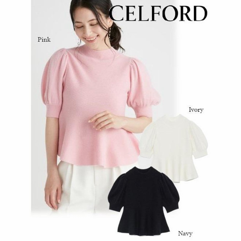 CELFORD - celford カシミヤペプラムニットプルオーバー セル