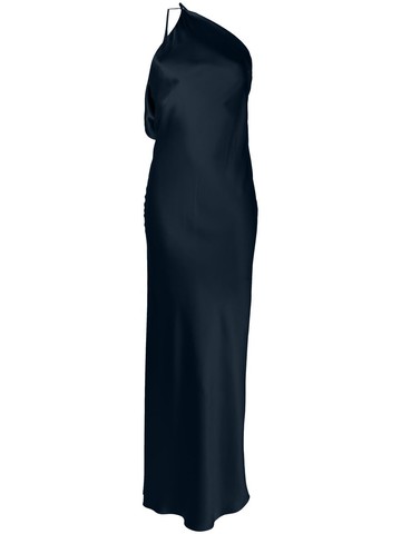 Michelle Mason - single-shoulder maxi dress - women - Silk - 4 - Blue