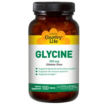 Glycine with B-6 100 Tabs by Country Life