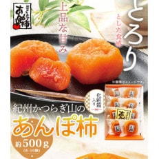 紀州かつらぎ山のあんぽ柿　化粧箱入　約500g(8個～10個入)