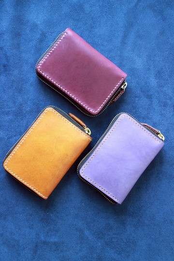 手工皮件 Coin Case 01  (3/4開 拉鍊零錢包16ZCC01)