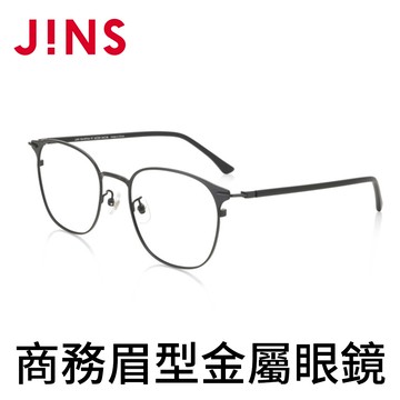JINS 商務眉型金屬眼鏡(AUMF19A097)霧黑