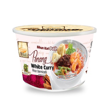 Mykuali檳城 白咖哩風味調合米粉-碗裝(90g)
