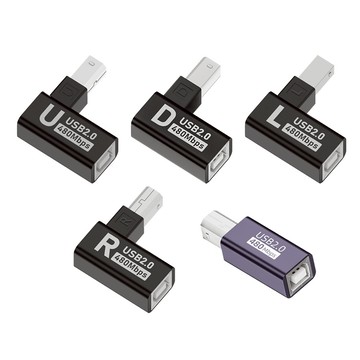 【ibits】MDD USB2.0 B公轉B母轉接頭 方形接口 直頭彎頭 印表機電子琴轉換器