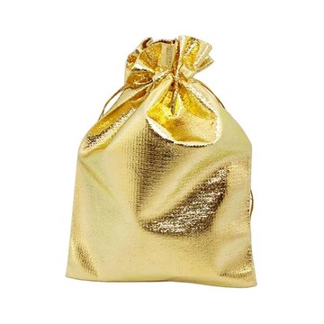 金束口袋-大 抽繩袋喜糖袋 首飾禮物袋 婚禮包裝 金色 過年 結婚
