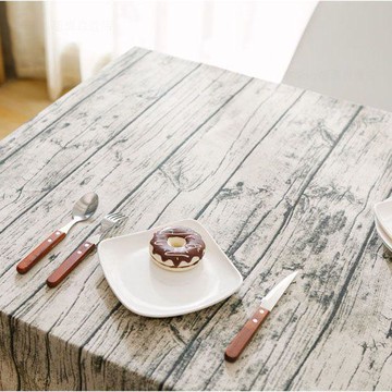 【全店免運 限時下殺】復古 仿木紋 桌布 高級感 棉麻 布料 拍照 攝影 擺拍 道具 氛圍感 檯布 餐桌布