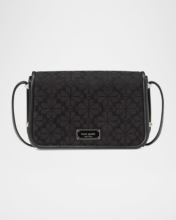 spade flower jacquard crossbody bag