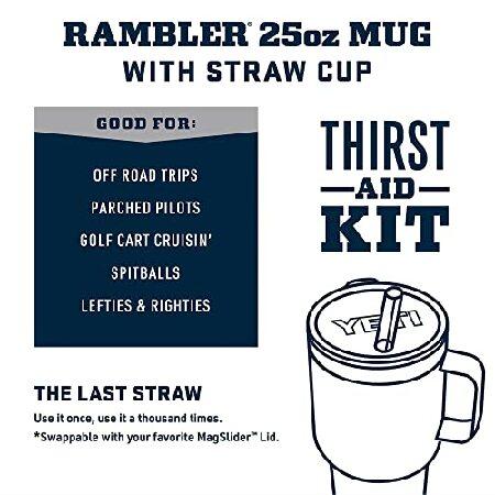 YETI Rambler 25 oz Straw Mug, Vacuum Insulated, Stainless Steel, Seafoam並行輸入品