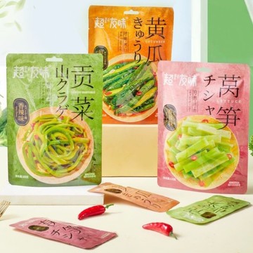 貢菜萵筍黃瓜開袋卽食獨立包裝 超友味網紅休閒零食大包香辣味蔬菜醃製品