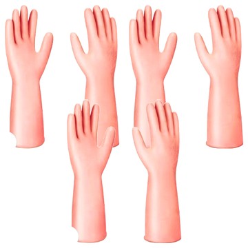 SHIMOYAMA 乳膠清潔手套  S  粉紅色  3雙