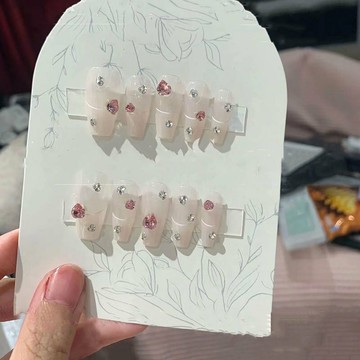 纯手工穿戴甲INS风纯欲白日梦假指甲片果冻胶美甲贴片成品