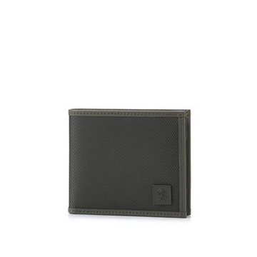 真皮雙折零錢短夾