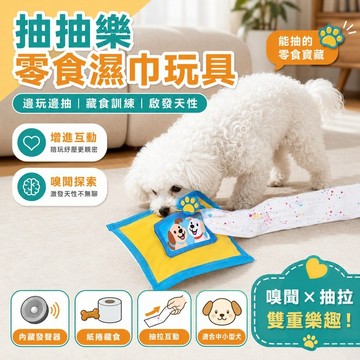 【免運】寵物嗅聞玩具 面紙盒造型 狗狗益智藏食玩具 減壓解悶 嗅聞布 抽紙玩具 磨牙耐咬 寵物用品