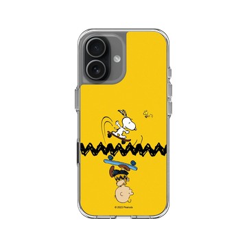 iPhone 17 Clear Case（相機按鈕） 透明 - 史努比 Snoopy - 一起玩滑板吧！