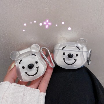 【瑞星數碼】透明可愛小熊 AirPods 1代/2代/3代耳機保護套