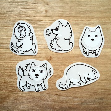 {139}好喜歡系列 之淘氣狗狗，縷空透明貼紙