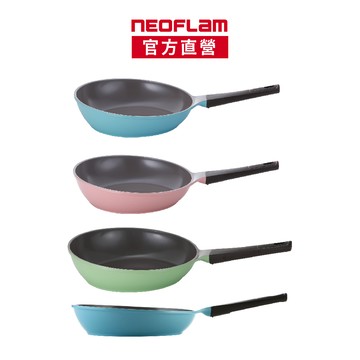 NEOFLAM Perfect Toss系列陶瓷塗層鑄造平底鍋24/28公分(青色/粉色/蘋果綠三色可選)-台灣原廠公司