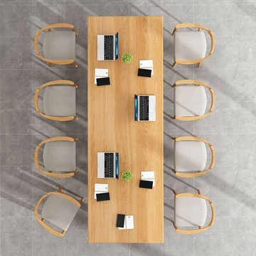 【店家優選】木办公桌椅组合洽谈长条桌子大型长桌工作台