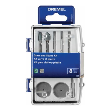 DREMEL 精美 迷你玻璃石工8件組 736  1組