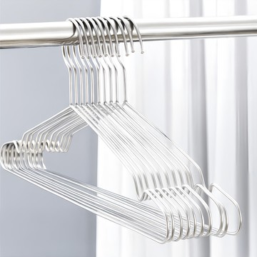 樂邦 衣架 45cm 加粗耐用 防鏽防變形 衣物收納好幫手  10支  不鏽鋼色