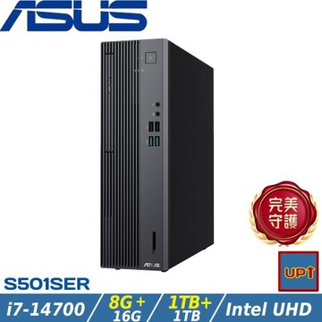 (規格升級)ASUS華碩 S5 SFF 商用桌機 i7-14700/24G/2TB SSD/W11/H-S501SER-714700024W