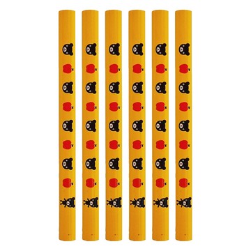 KUMON 6B三角鉛筆套裝 適合2-4歲兒童  黑熊君 黃色  6支