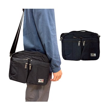 ~雪黛屋~Cougar 肩背包中容量二主袋+外袋共七層防水尼龍肩背斜側背NCG7156