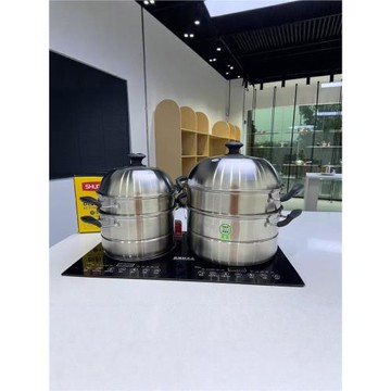 廣東順發食品級304不銹鋼燃氣電磁爐通用蒸鍋家用三層蒸籠煤氣灶