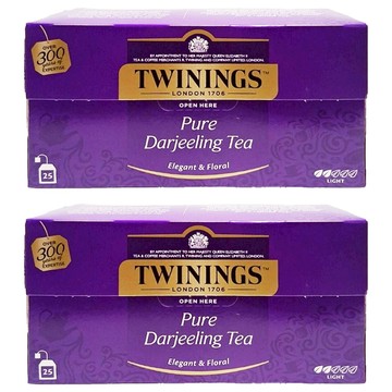 TWININGS 唐寧茶 歐式大吉嶺茶 口感輕盈柔和  2g  25包  2盒