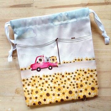 束口袋「Lui Kajon Bo」向日葵印花