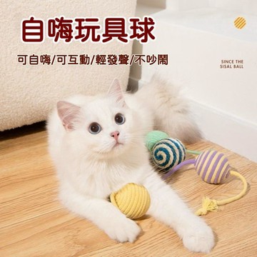 【24時特賣】貓咪自嗨耐咬球 劍麻球 耐磨玩具 自嗨玩具 貓咪玩具 耐抓玩具 互動玩具 解悶玩具 貓咪解壓玩具 磨爪利器