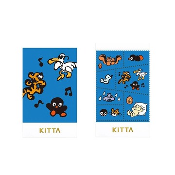 【KING JIM】KITTA隨身攜帶紙膠帶 燙金郵票貼紙 朋友(小松佑設計