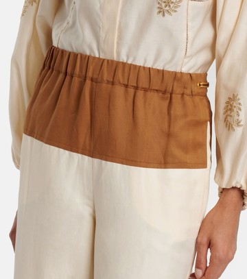 Max Mara Gestro linen and silk wide-leg pants