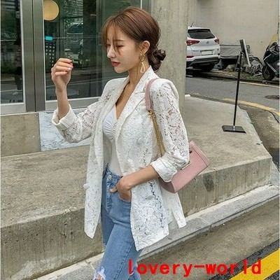 テーラード ジャケット レース 刺繍 韓国 オルチャン ストリート K Pop ダンス 衣装 シースルー シアー 春 夏 原宿系 きれいめ ギャル アウター 5au 13 通販 Lineポイント最大get Lineショッピング