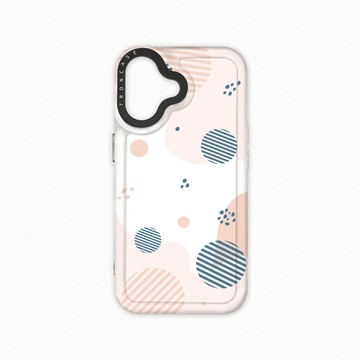 iPhone 16  殼 TRON IPhone 16 和風圓點棉球系列 太空殼 透黑款 手機殼