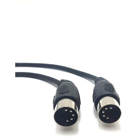 MIDI Cable with Pin DIN Plugs Feet Black