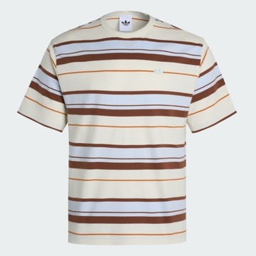 Adidas 愛迪達 Stripe Tee 圖 KX1267 男 T恤 運動上衣 休閒短袖 米 藍 亞版 純棉