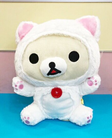 【震撼精品百貨】Rilakkuma San-X 拉拉熊懶懶熊 拉拉熊絨毛娃娃-仿貓造型-牛奶妹#00683 震撼日式精品百貨
