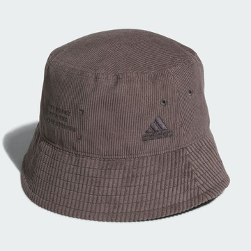 【ADIDAS】MH BUCKET SE 男女款 灰色 漁夫帽 燈芯絨-IT2056