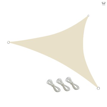 2*2*2m 米色  花園泳池三角遮陽帆 庭院戶外野營牛津布遮陽天幕