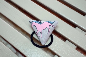 獨角獸 三角髮圈髮束