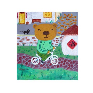 原畫  ∣  熊熊騎腳底出遊